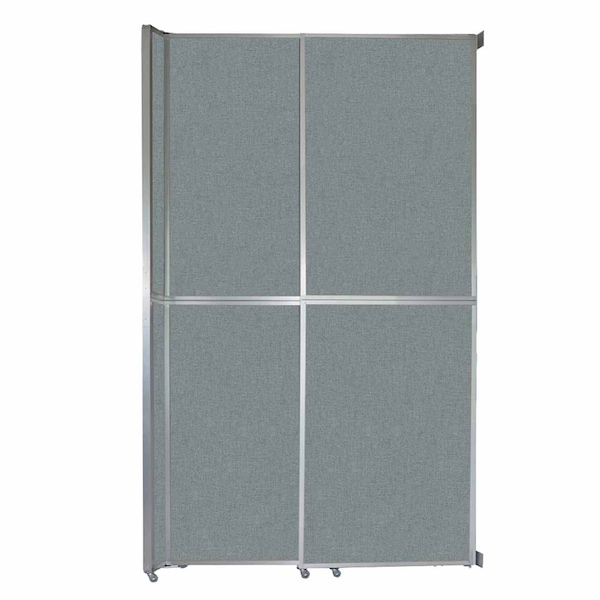 Versare Operable Wall Sliding Room Divider 6'10" x 12'3" Sea Green